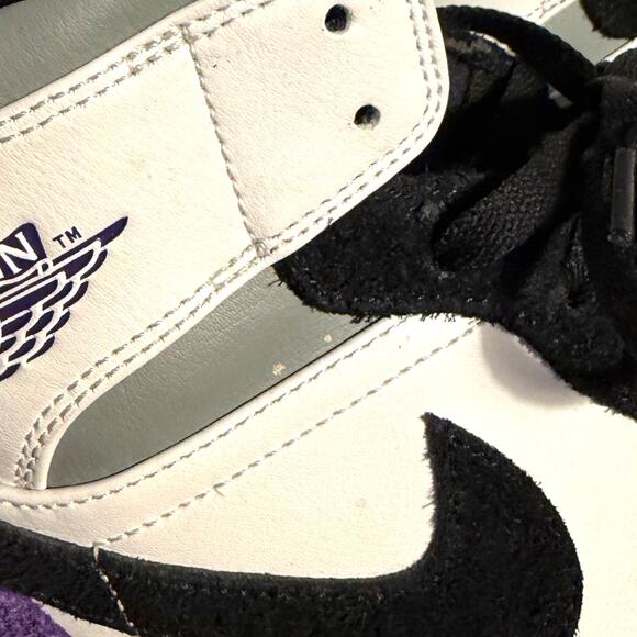 Men\'s 11.5 NIKE AIR JORDAN 1 Mid SE Varsity Purple Leather Sneakers EUC With COA main image 7